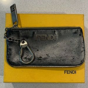 Fendi Silver Key Case Pouch